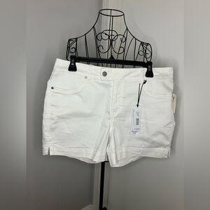 D. Jeans size 12 high waisted white shorts